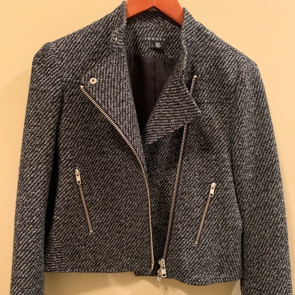 TEORY MOTO JACKET - SIZE 4 - Picture 1 of 14